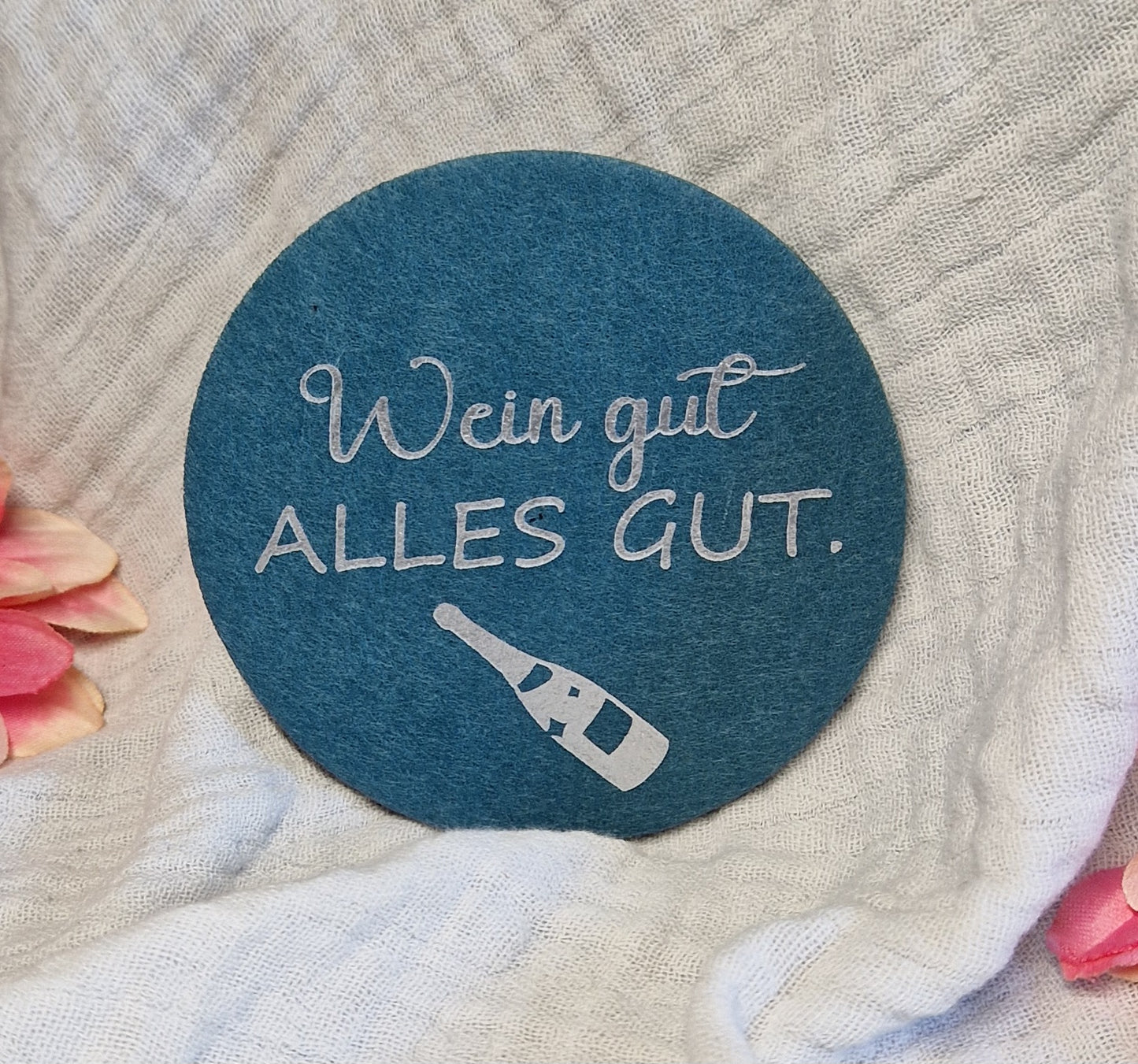 Untersetzer "Weinliebhaber" aus Filz 10cm