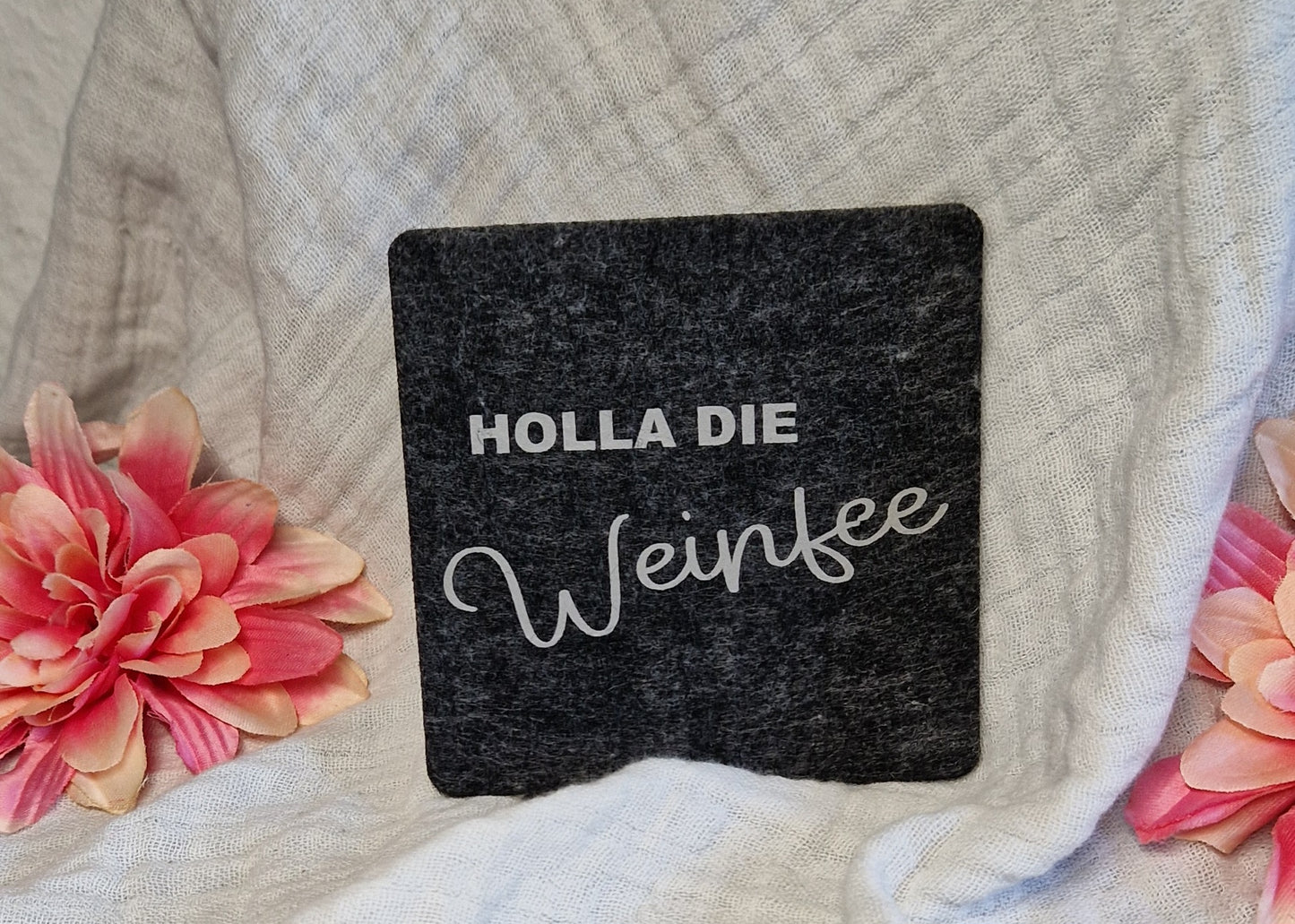 Untersetzer "Weinliebhaber" aus Filz 10cm