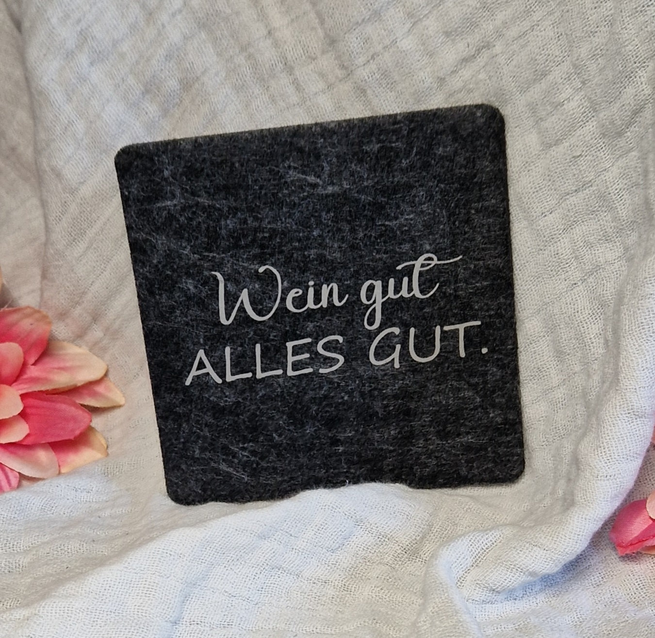 Untersetzer "Weinliebhaber" aus Filz 10cm