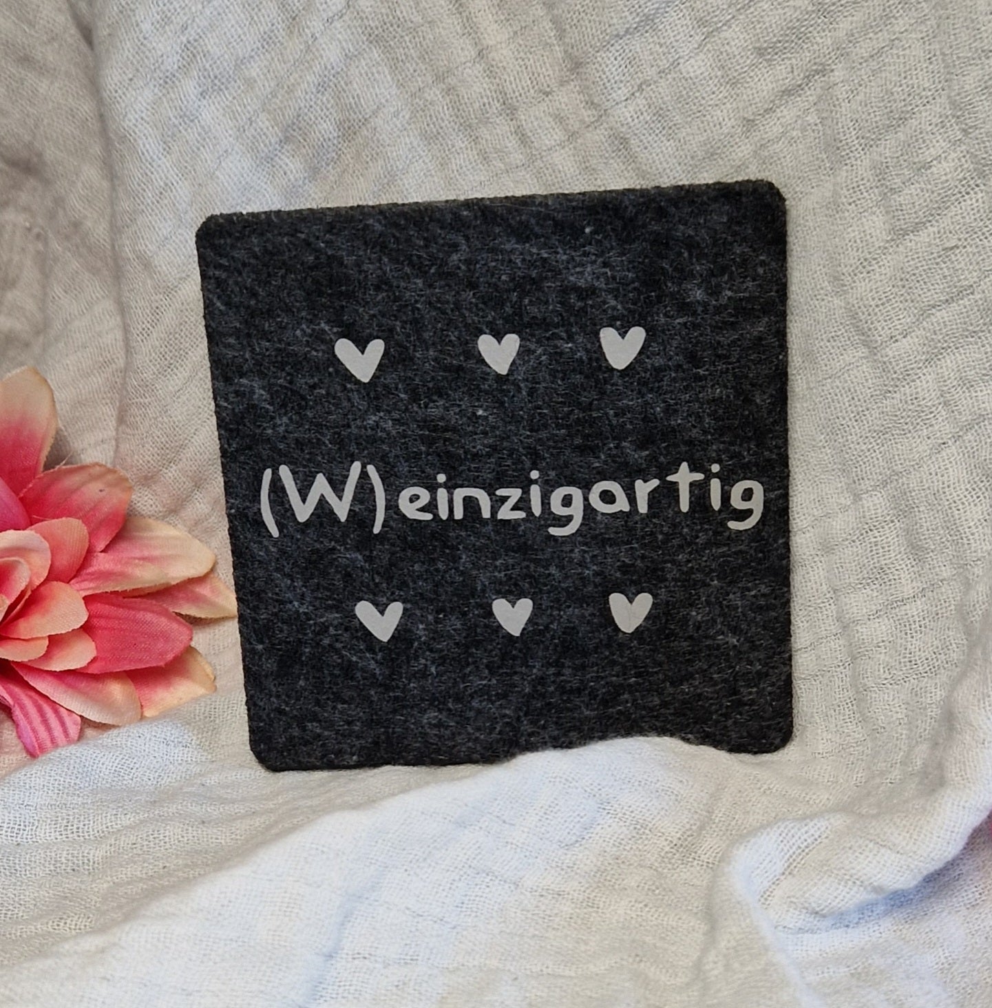 Untersetzer "Weinliebhaber" aus Filz 10cm