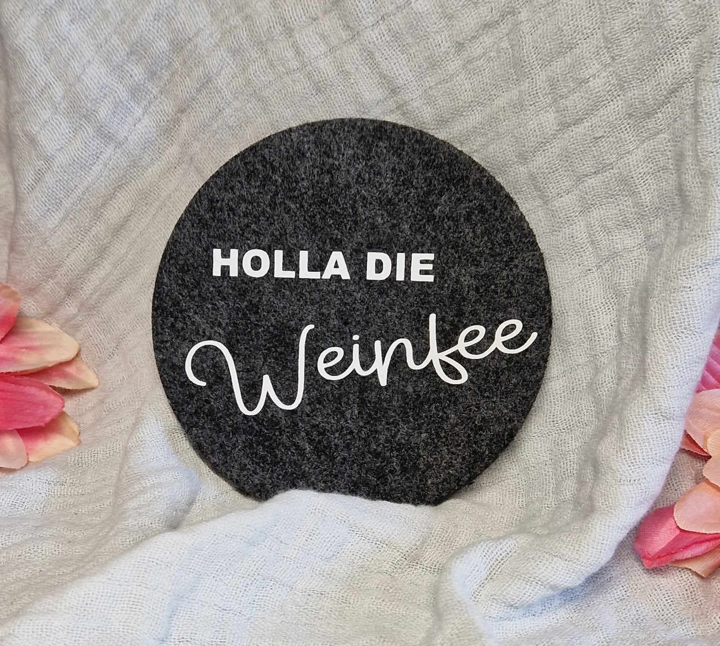 Untersetzer "Weinliebhaber" aus Filz 10cm