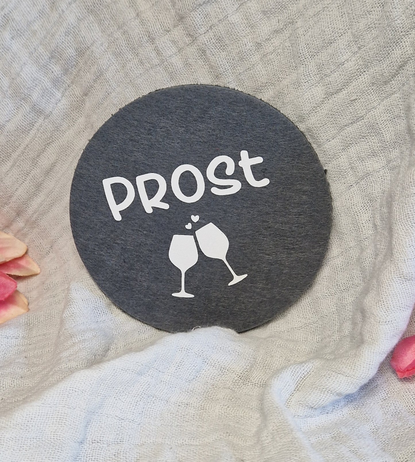 Untersetzer "Weinliebhaber" aus Filz 10cm