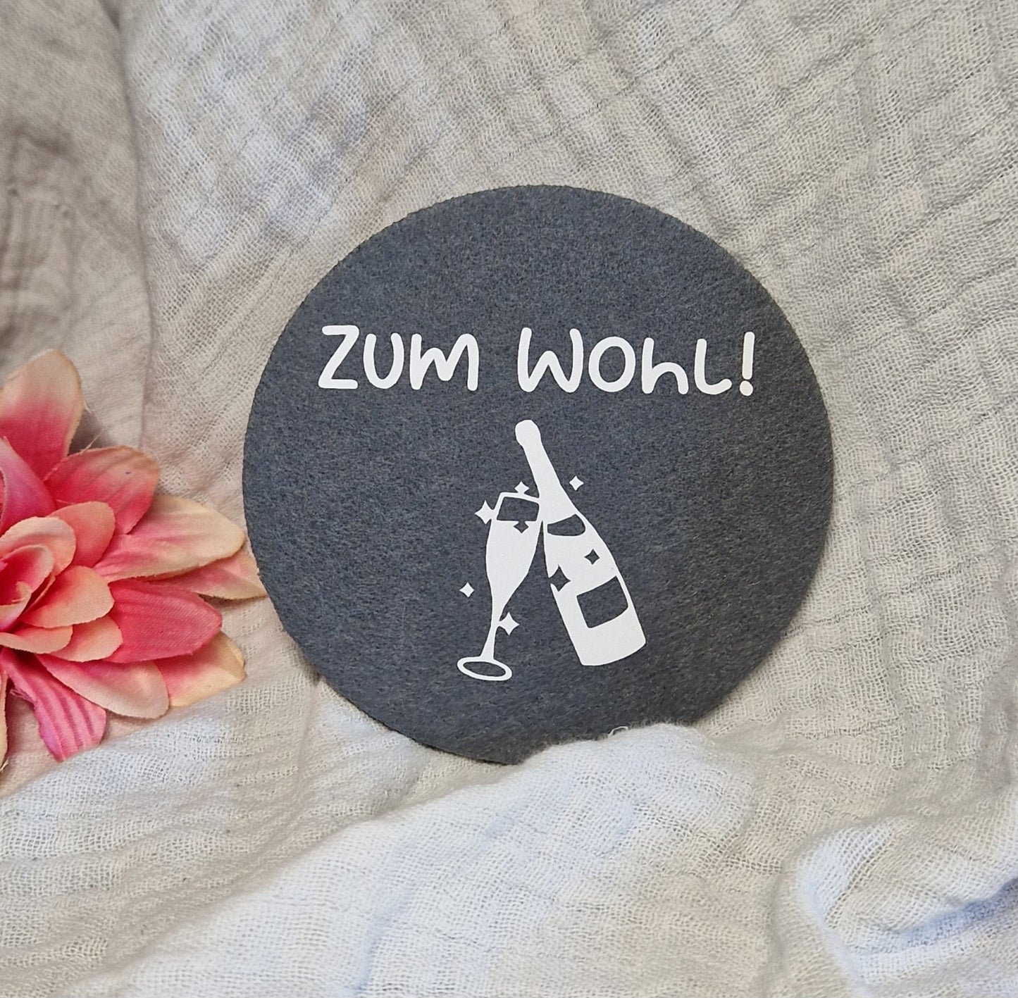 Untersetzer "Weinliebhaber" aus Filz 10cm