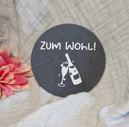 Untersetzer "Weinliebhaber" aus Filz 10cm