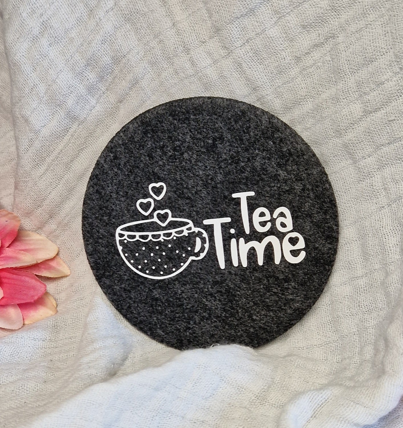 Untersetzer "Teeliebhaber" aus Filz 10cm