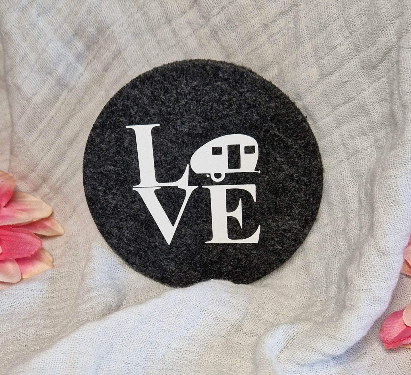 Untersetzer "Camper" aus Filz 10cm