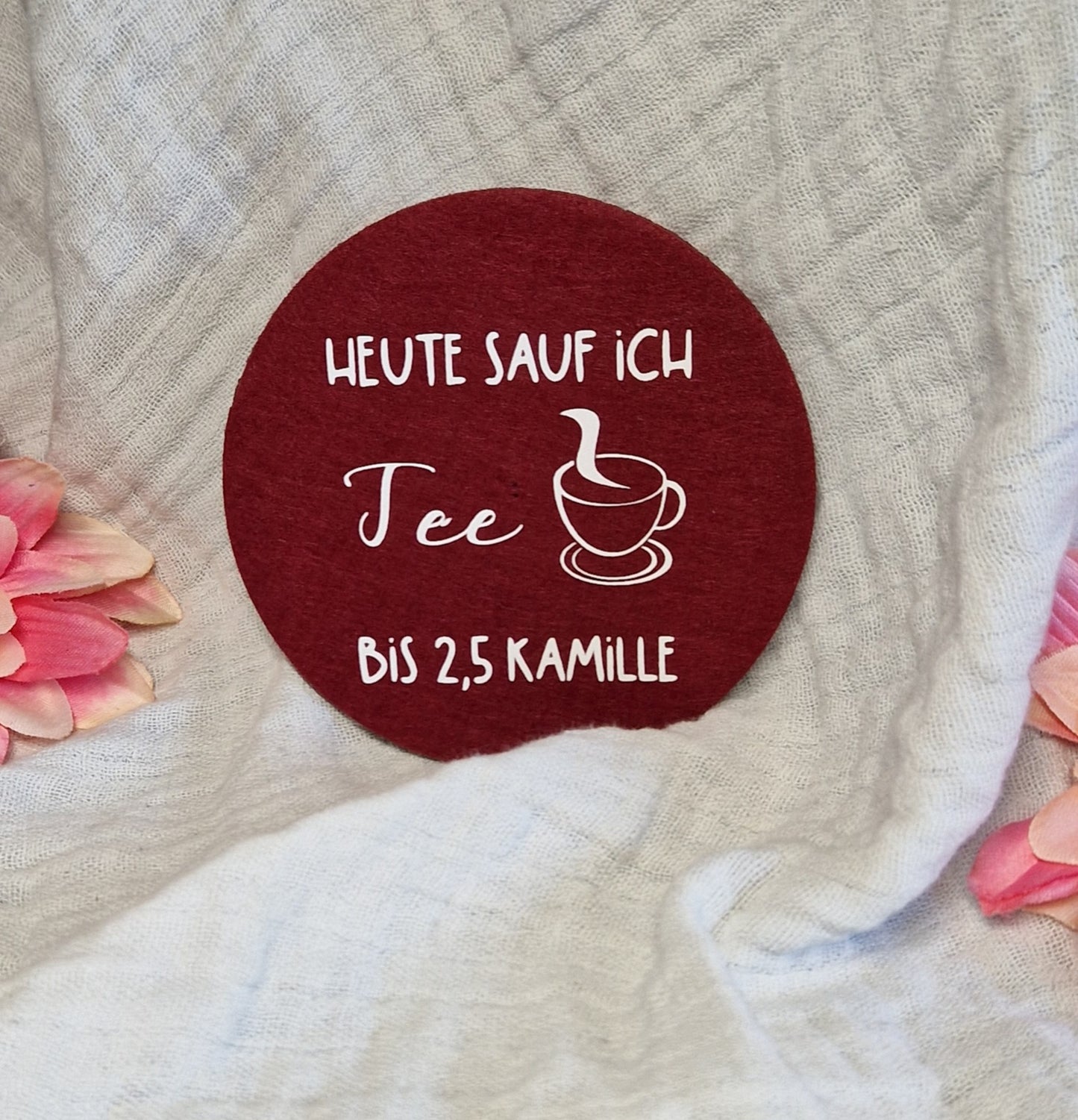 Untersetzer "Teeliebhaber" aus Filz 10cm