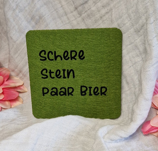 Untersetzer "Bierliebhaber" aus Filz 10cm