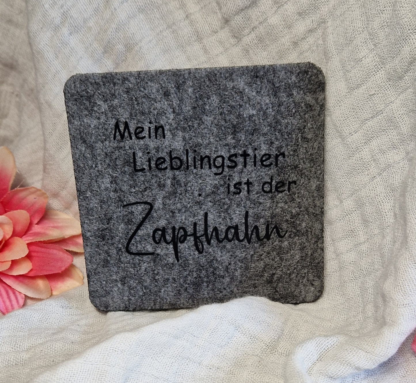 Untersetzer "Bierliebhaber" aus Filz 10cm