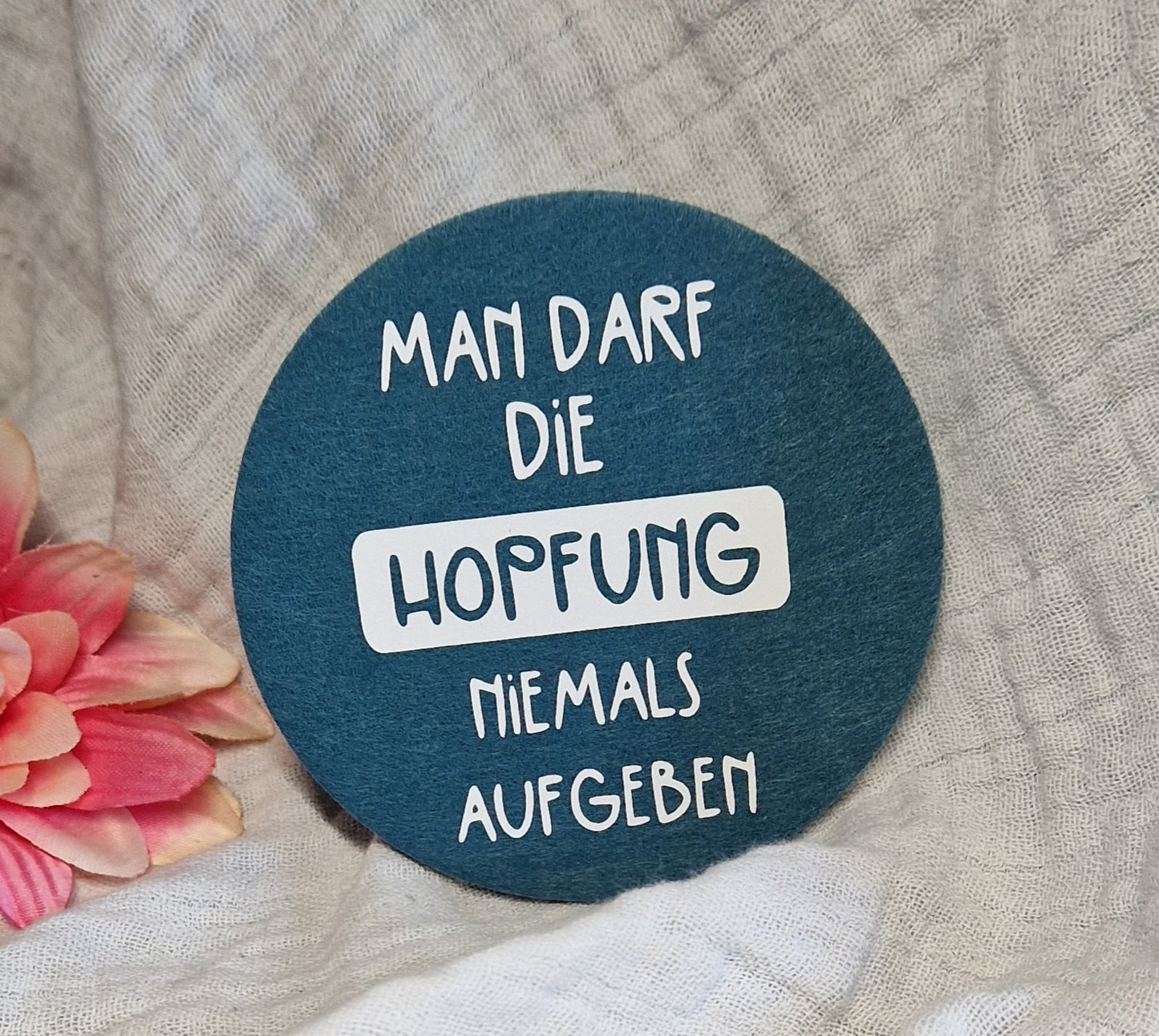 Untersetzer "Bierliebhaber" aus Filz 10cm