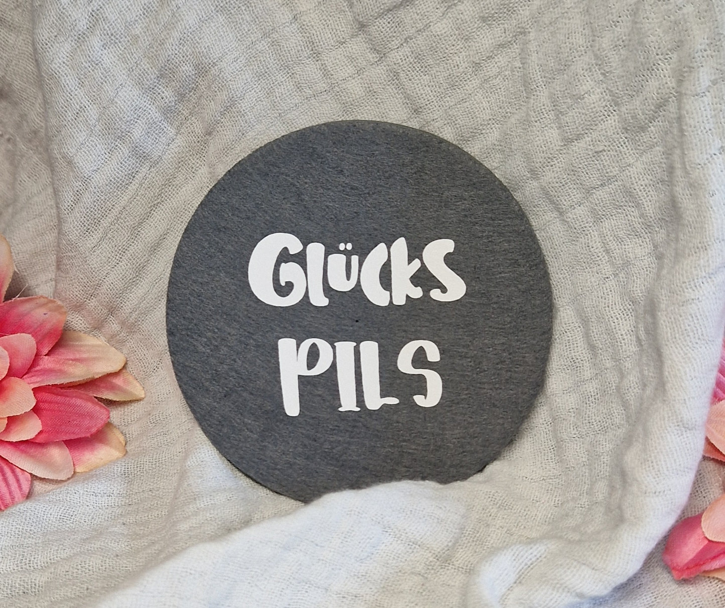 Untersetzer "Bierliebhaber" aus Filz 10cm