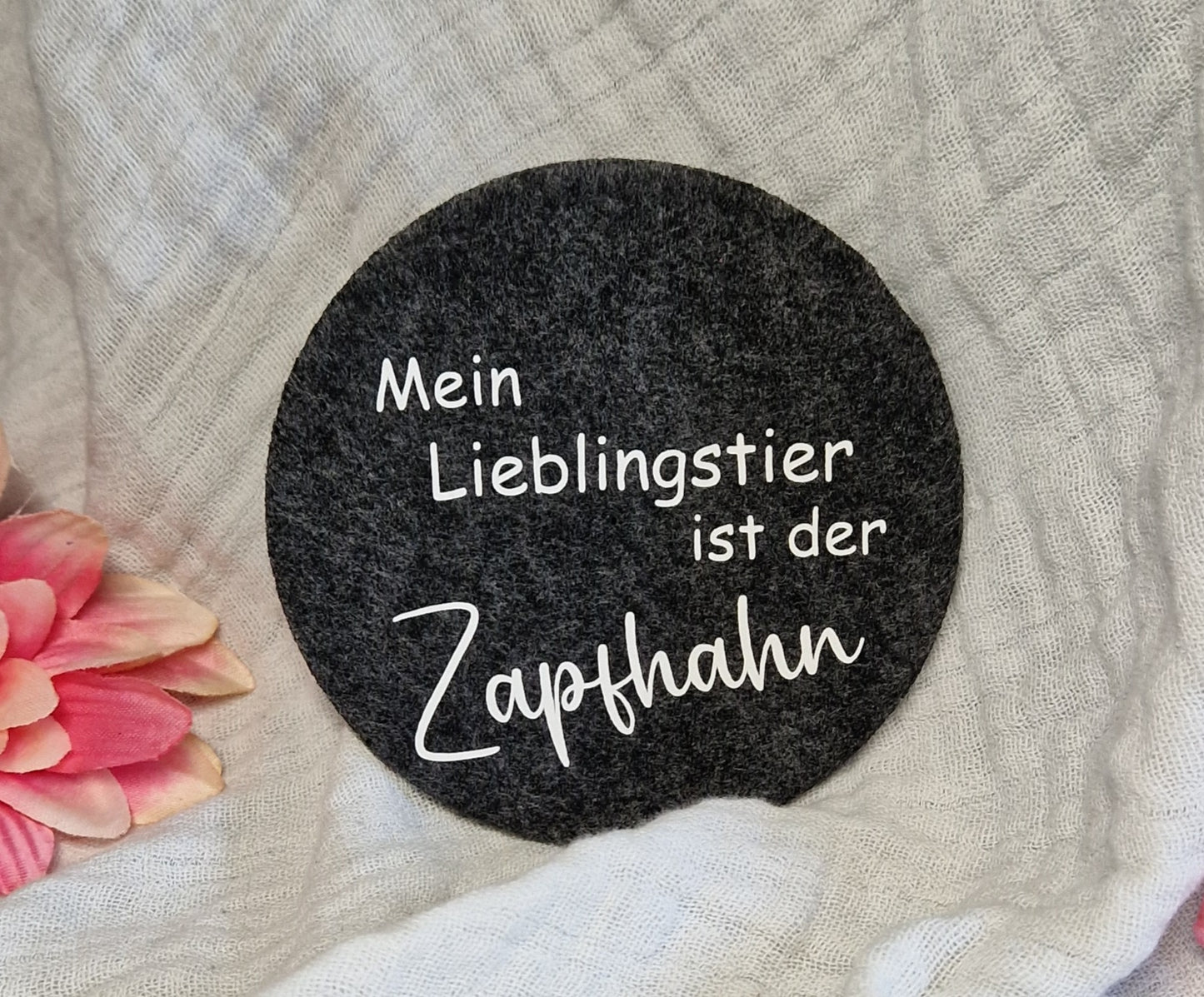 Untersetzer "Bierliebhaber" aus Filz 10cm