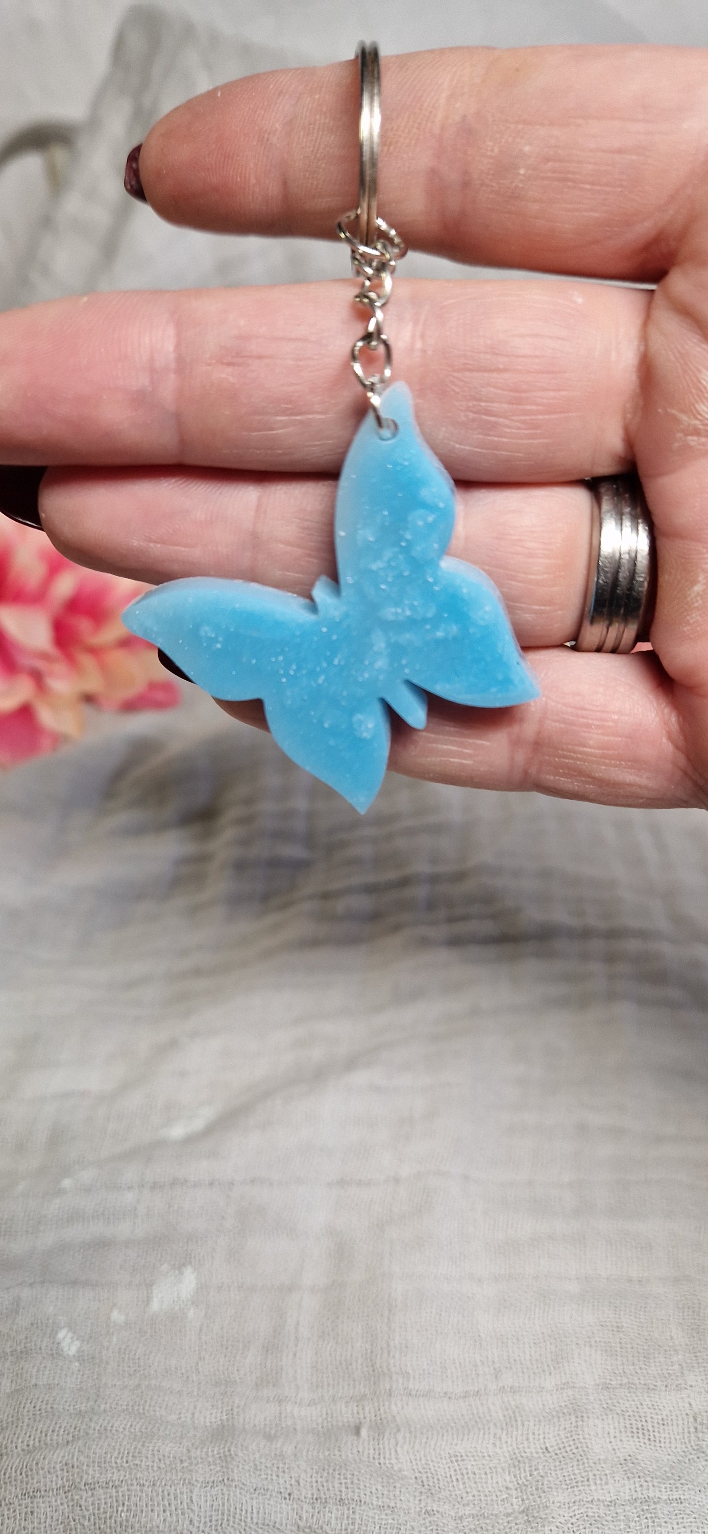 Schlüsselanhänger "Schmetterling" in versch. Varianten aus Resin