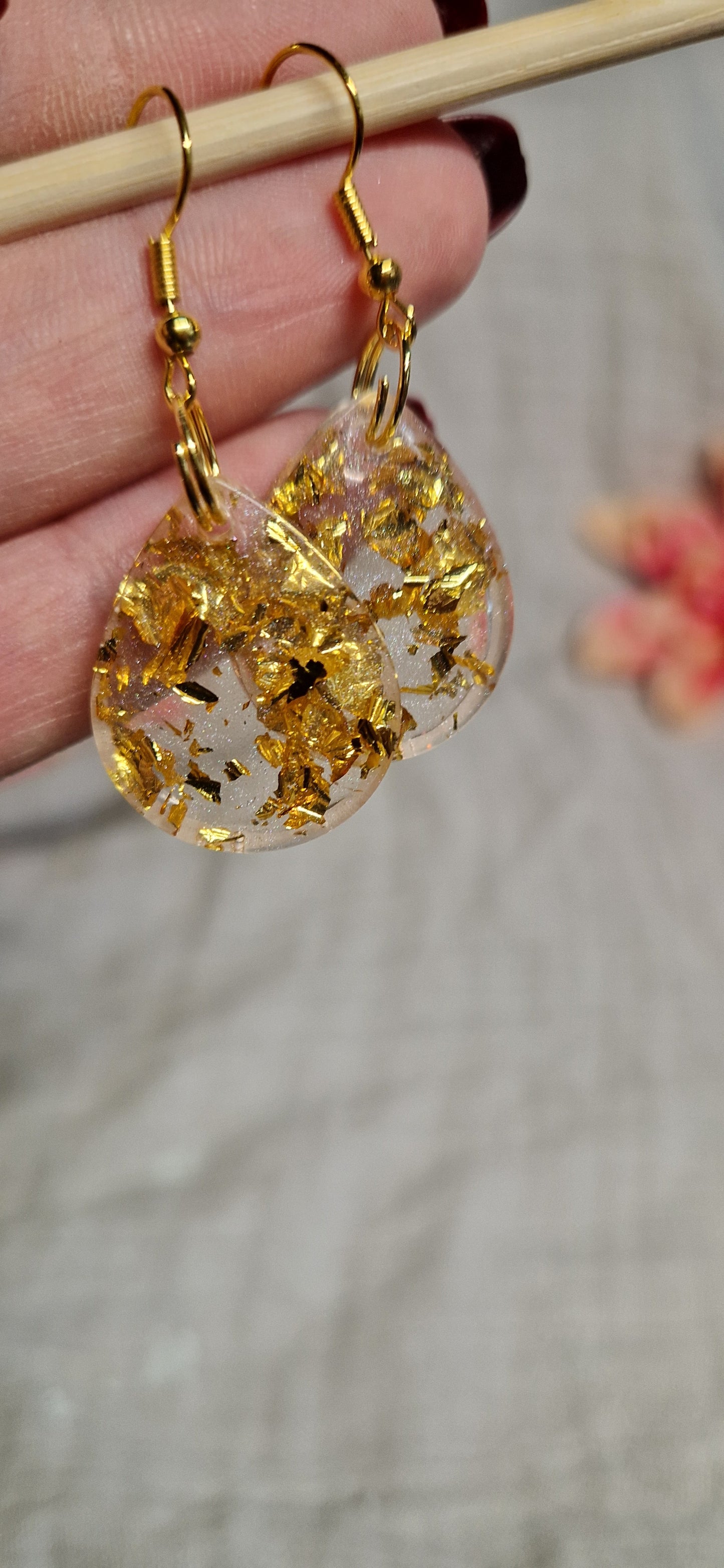 Ohrringe aus Epoxidharz in versch. Designs