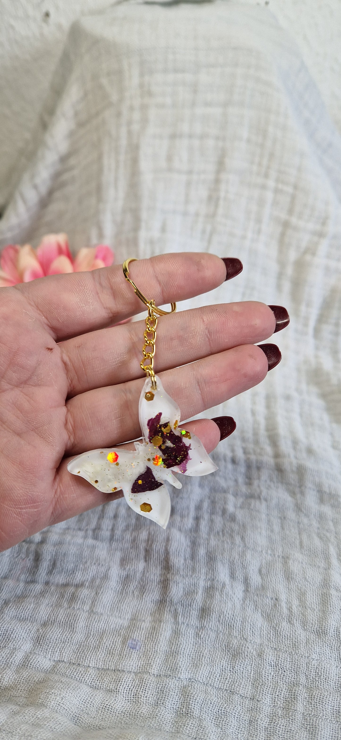 Schlüsselanhänger "Schmetterling" in versch. Varianten aus Resin