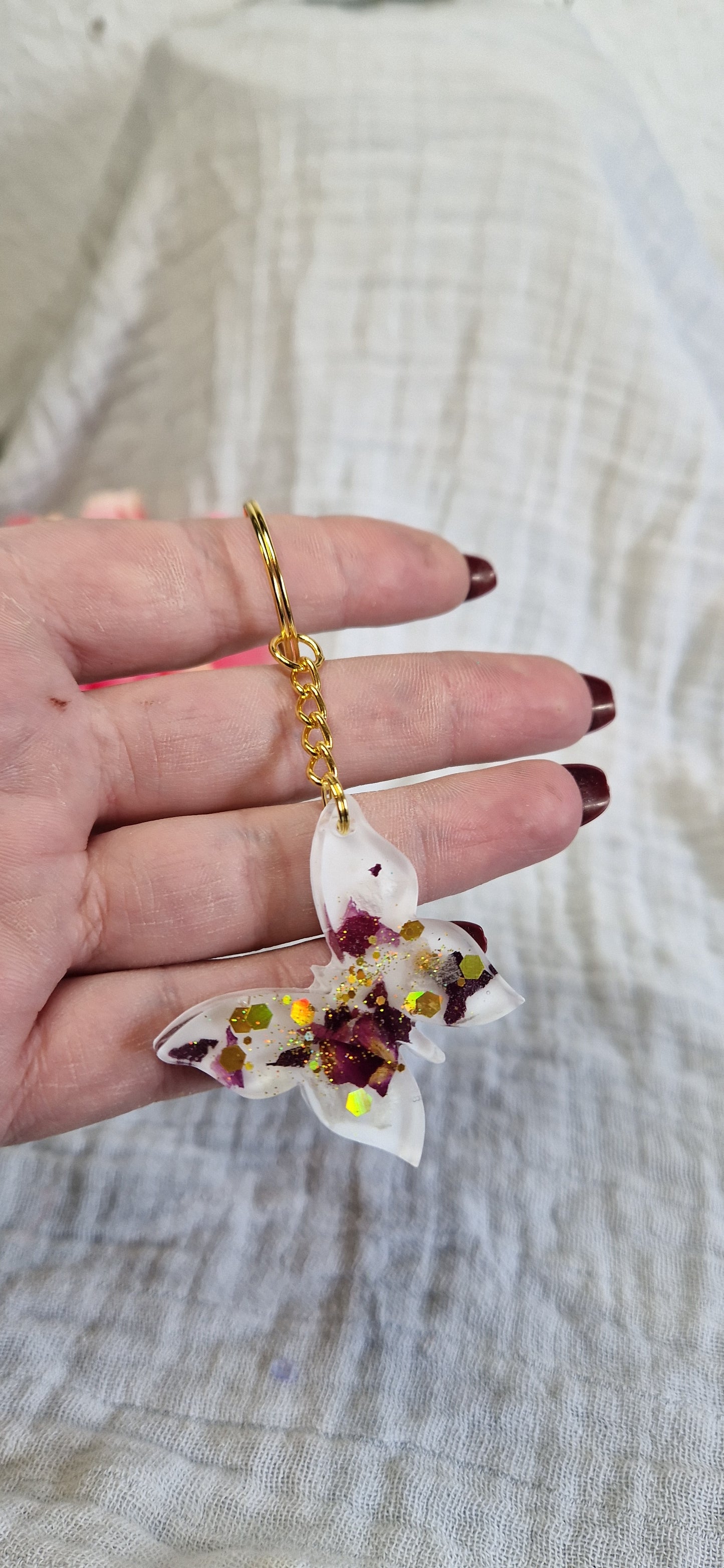 Schlüsselanhänger "Schmetterling" in versch. Varianten aus Resin