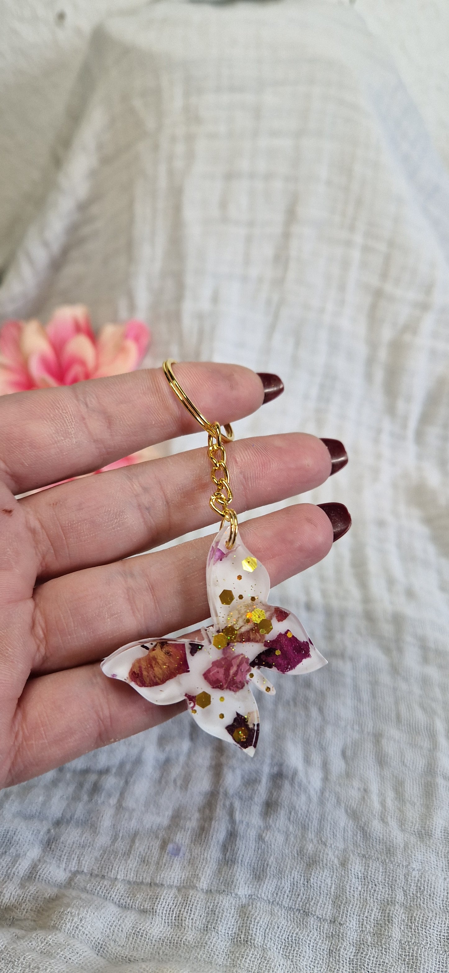 Schlüsselanhänger "Schmetterling" in versch. Varianten aus Resin