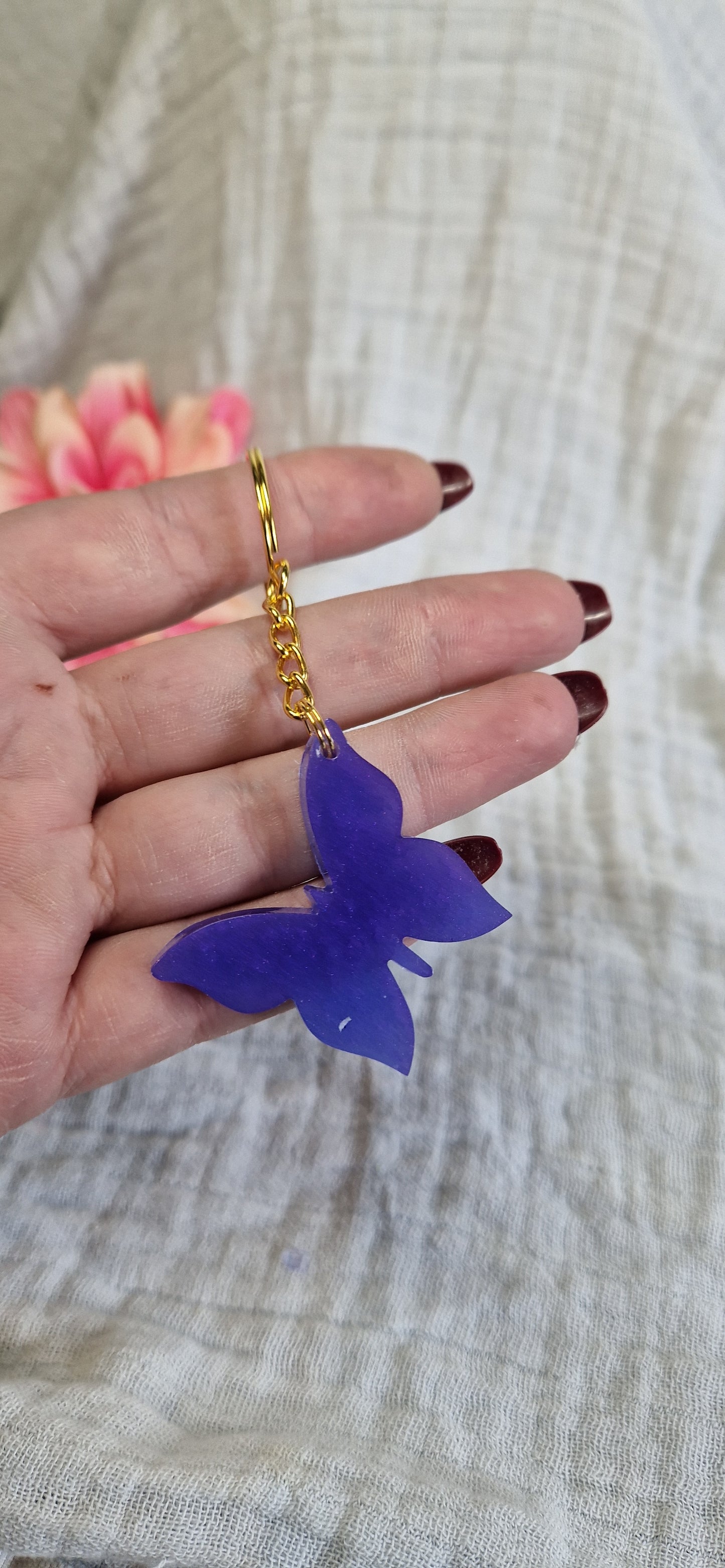 Schlüsselanhänger "Schmetterling" in versch. Varianten aus Resin