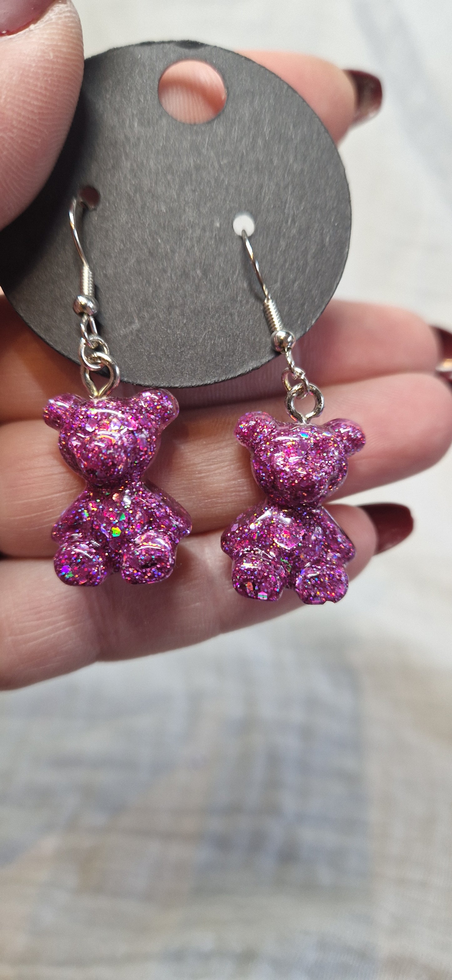 Modeschmuck Ohrringe "Bärchen" aus Resin in versch. Designs