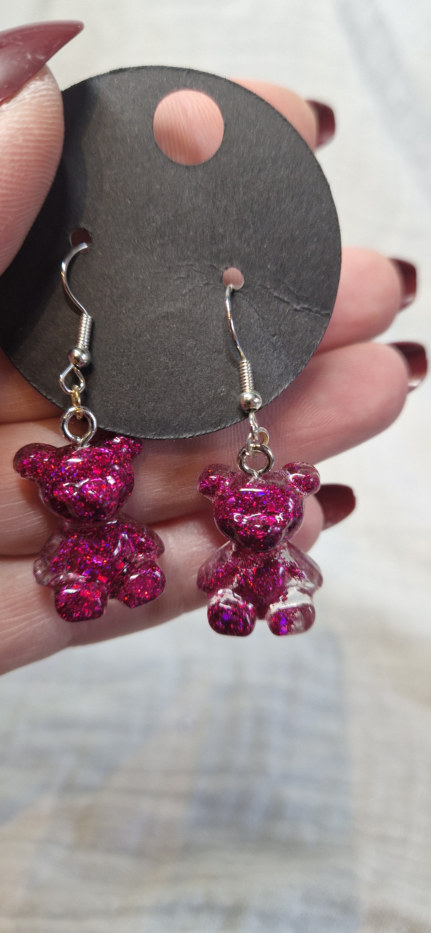 Modeschmuck Ohrringe "Bärchen" aus Resin in versch. Designs