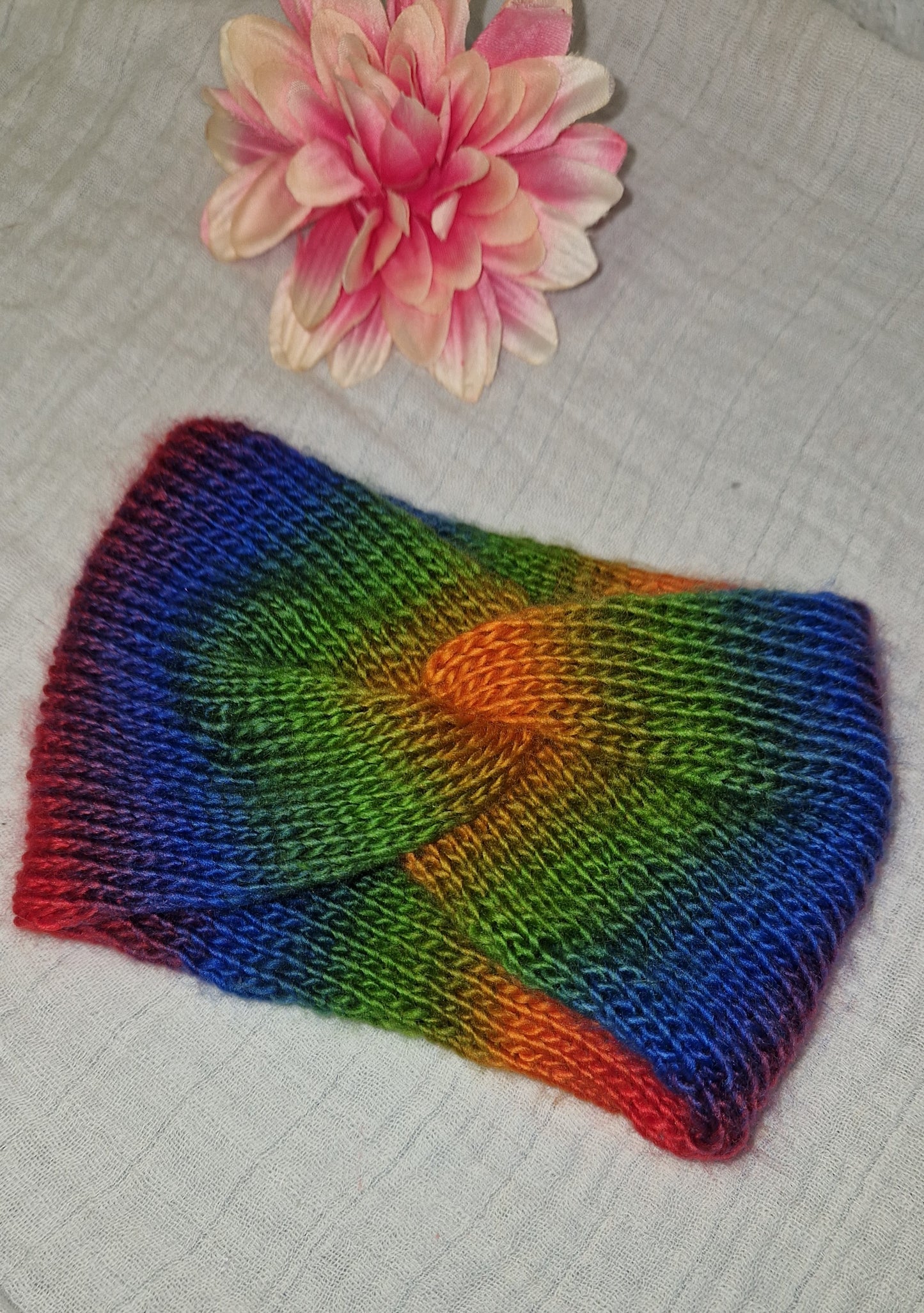 Doppellagig gestrickte Stirnbänder KU 53-56cm