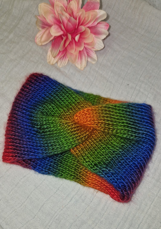 Doppellagig gestrickte Stirnbänder KU 53-56cm