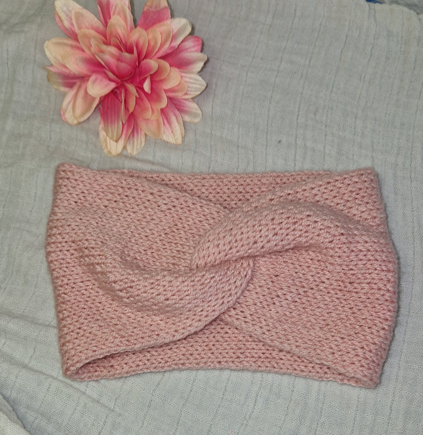 Doppellagig gestrickte Stirnbänder KU 53-56cm