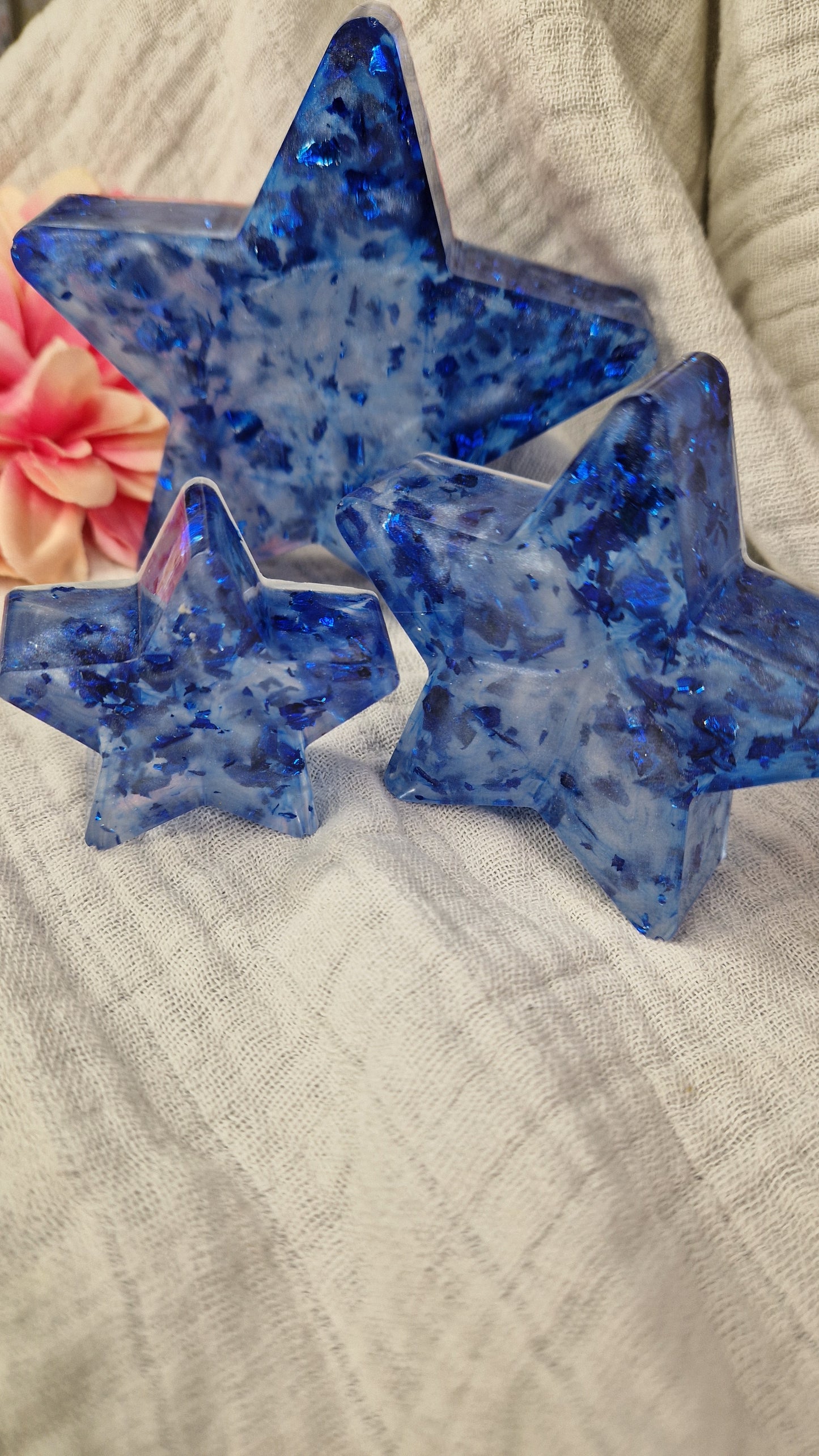 Weihnachts Deko Sternenset aus Resin in versch. Farben