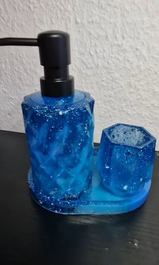 3 teiliges Badezimmer Set aus Resin in deiner Wunschfarbe