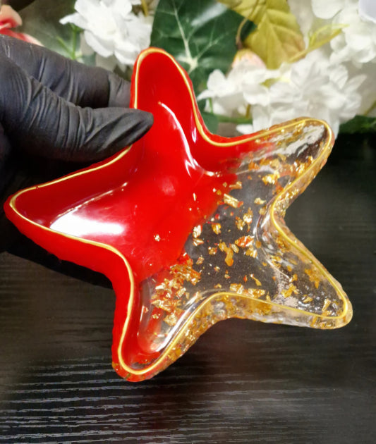 Schale "Seestern" aus Resin in deiner Wunschfarbe