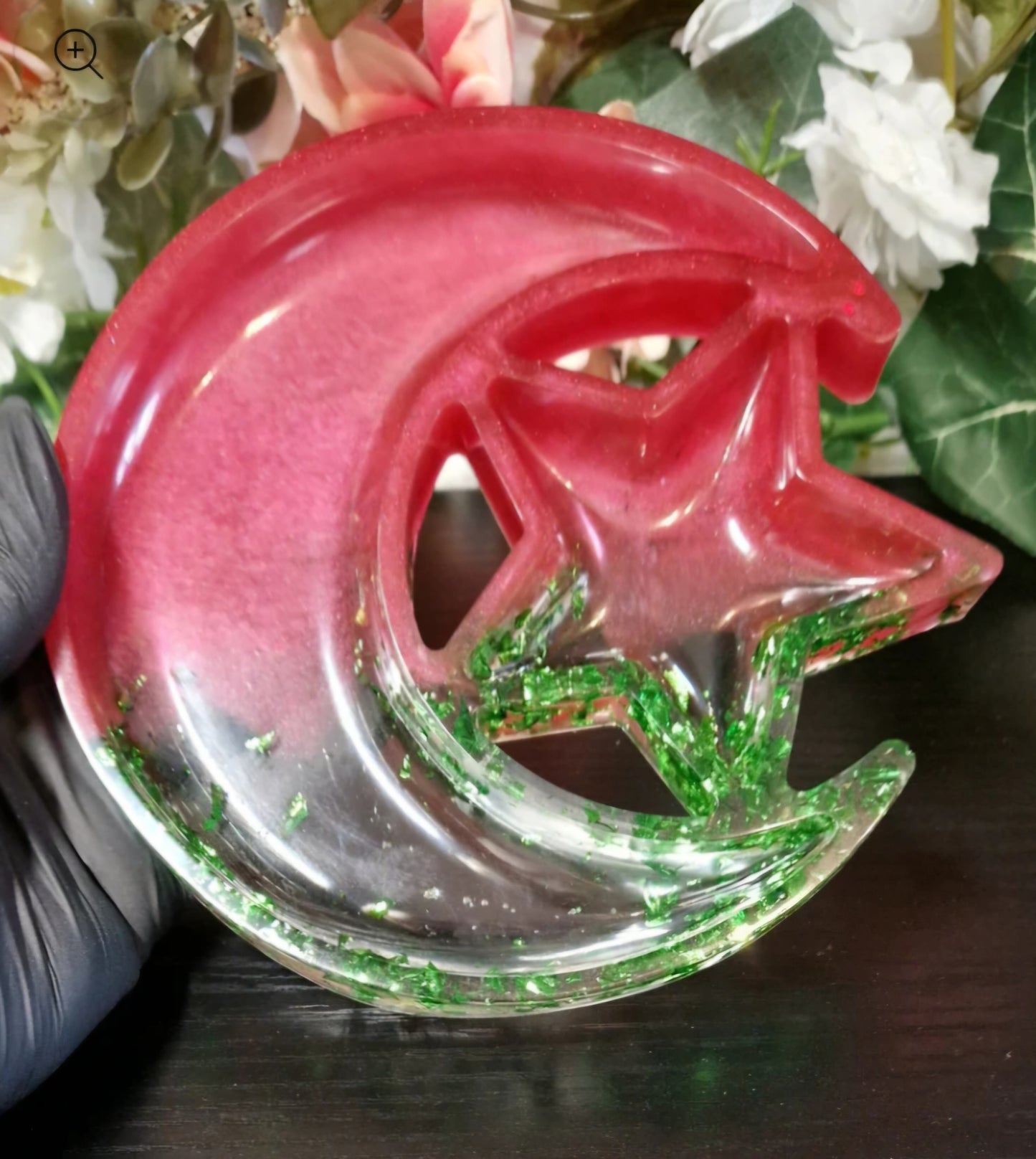 Schale "Mond & Stern" aus Resin in deiner Wunschfarbe