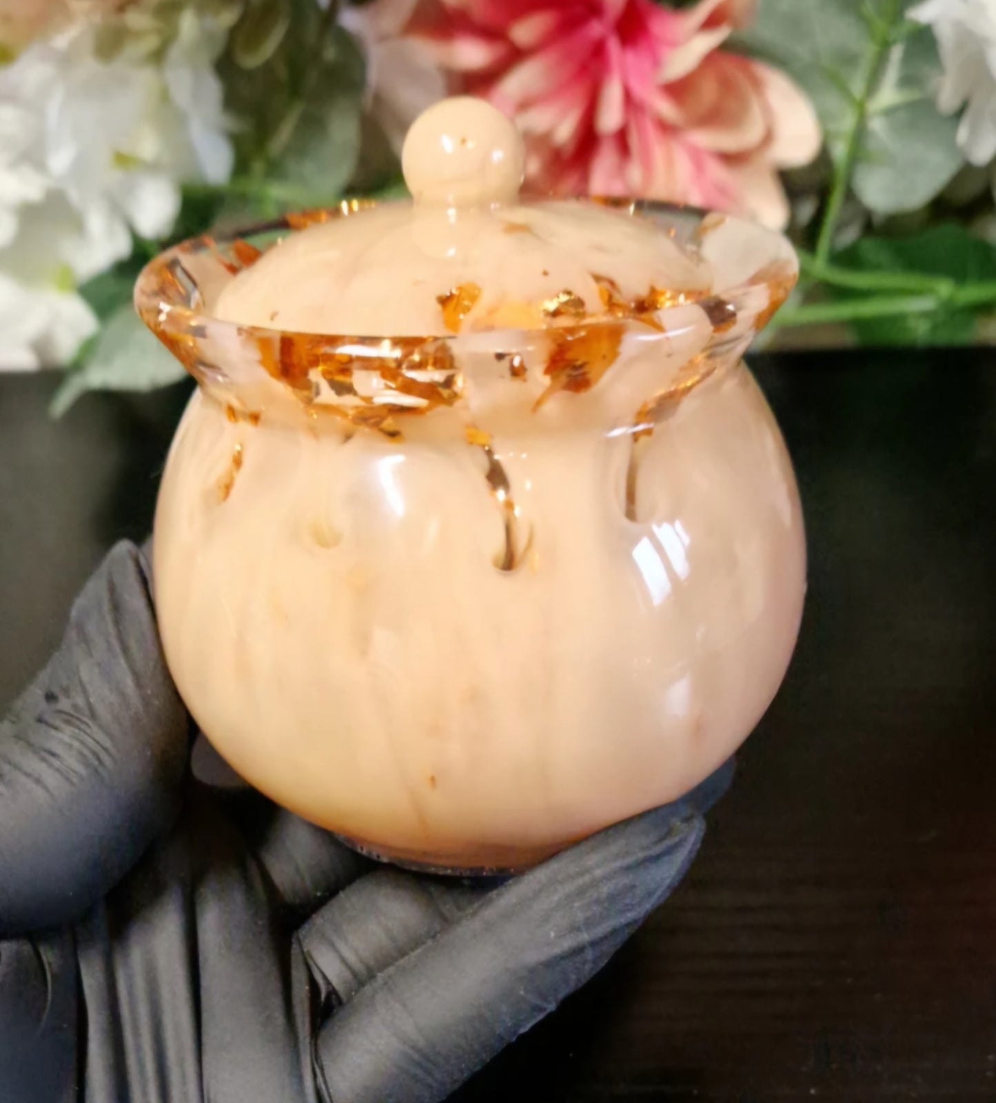 Dose "Honigtopf" aus Resin in deiner Wunschfarbe