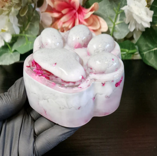 Dose (Pfote) aus Resin in deiner Wunschfarbe