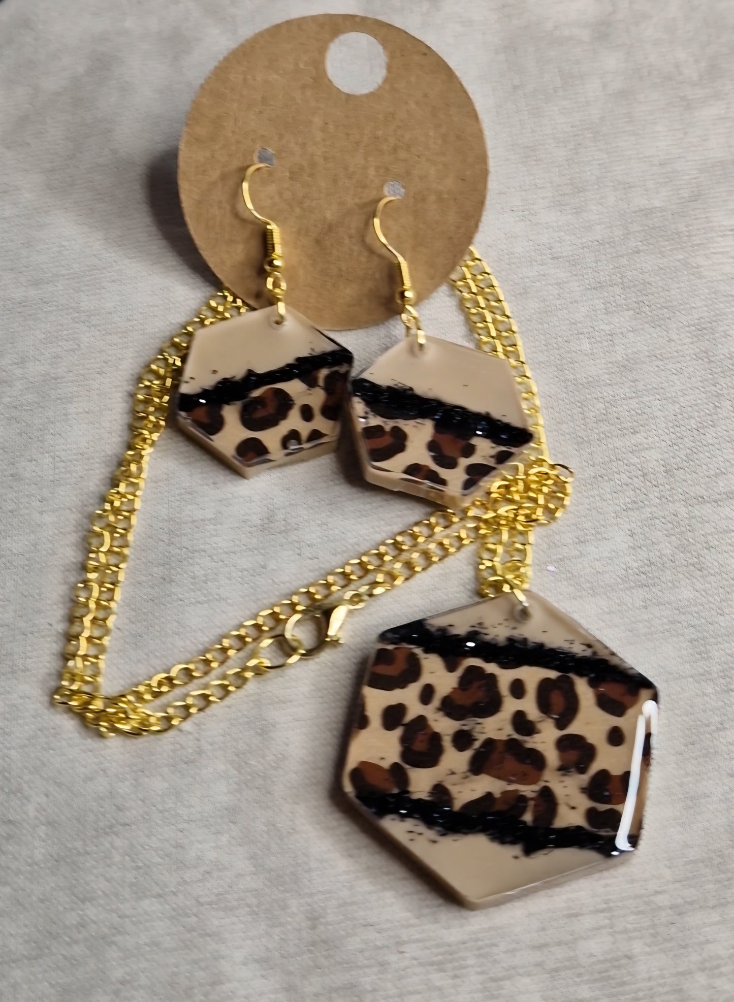 Ohrringe&Kette Set aus Epoxidharz