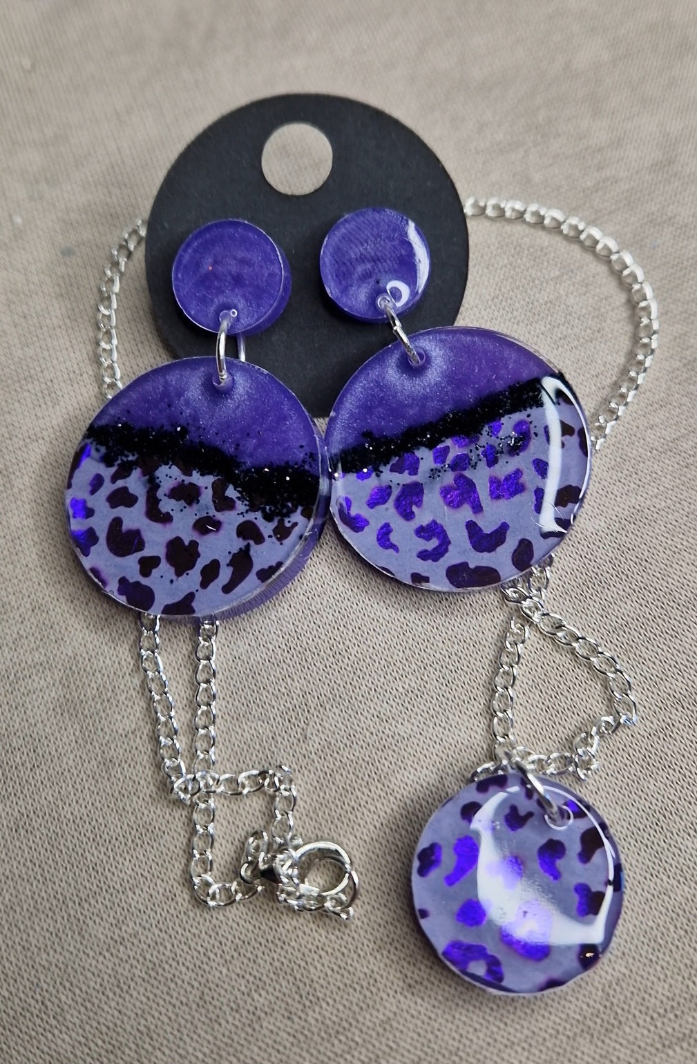 Ohrringe&Kette Set aus Epoxidharz