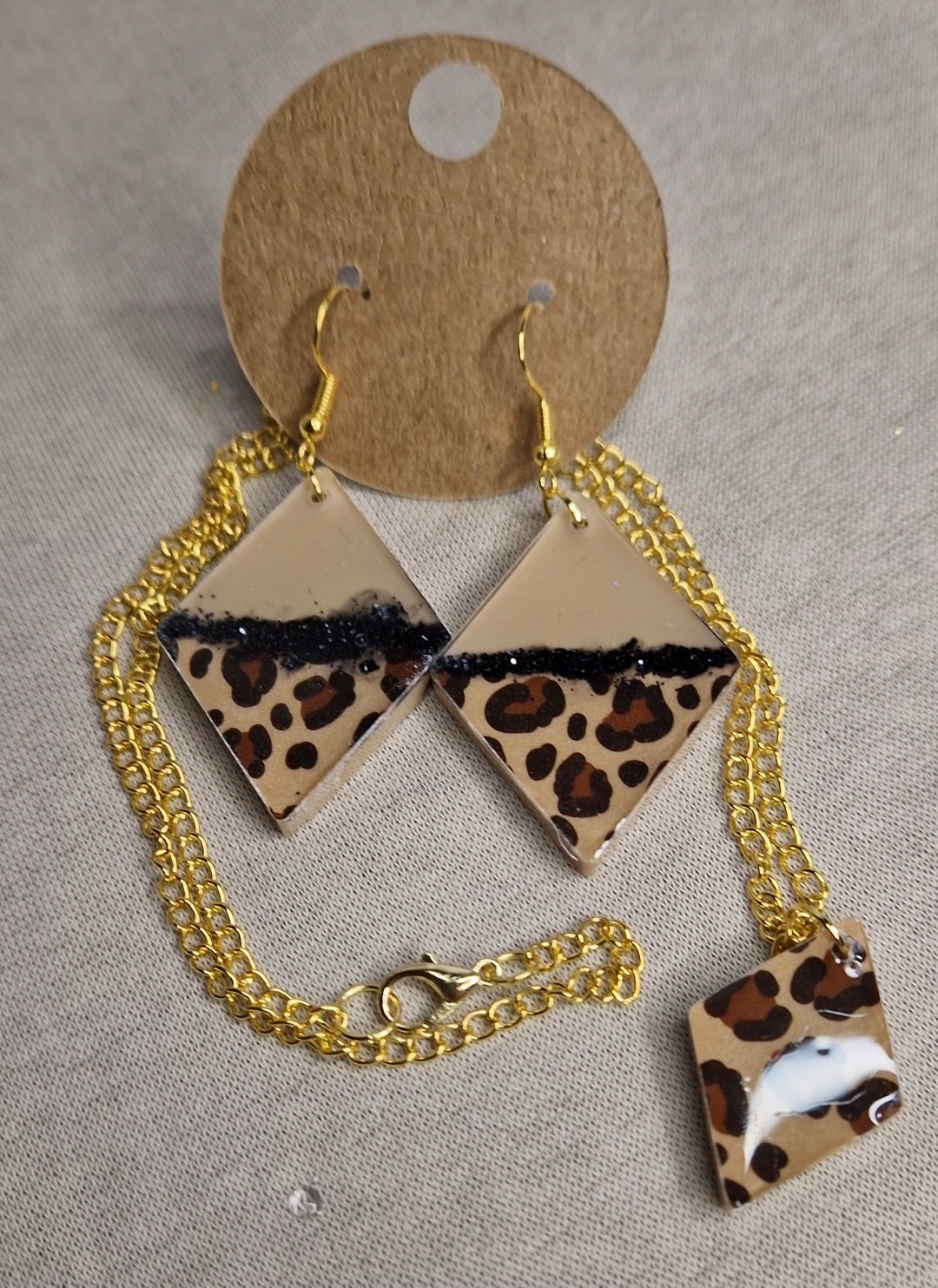 Ohrringe&Kette Set aus Epoxidharz