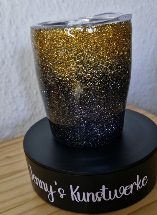 Glitzer-Thermobecher 250 ml – Handgefertigt & funkelnd | Epoxidharz