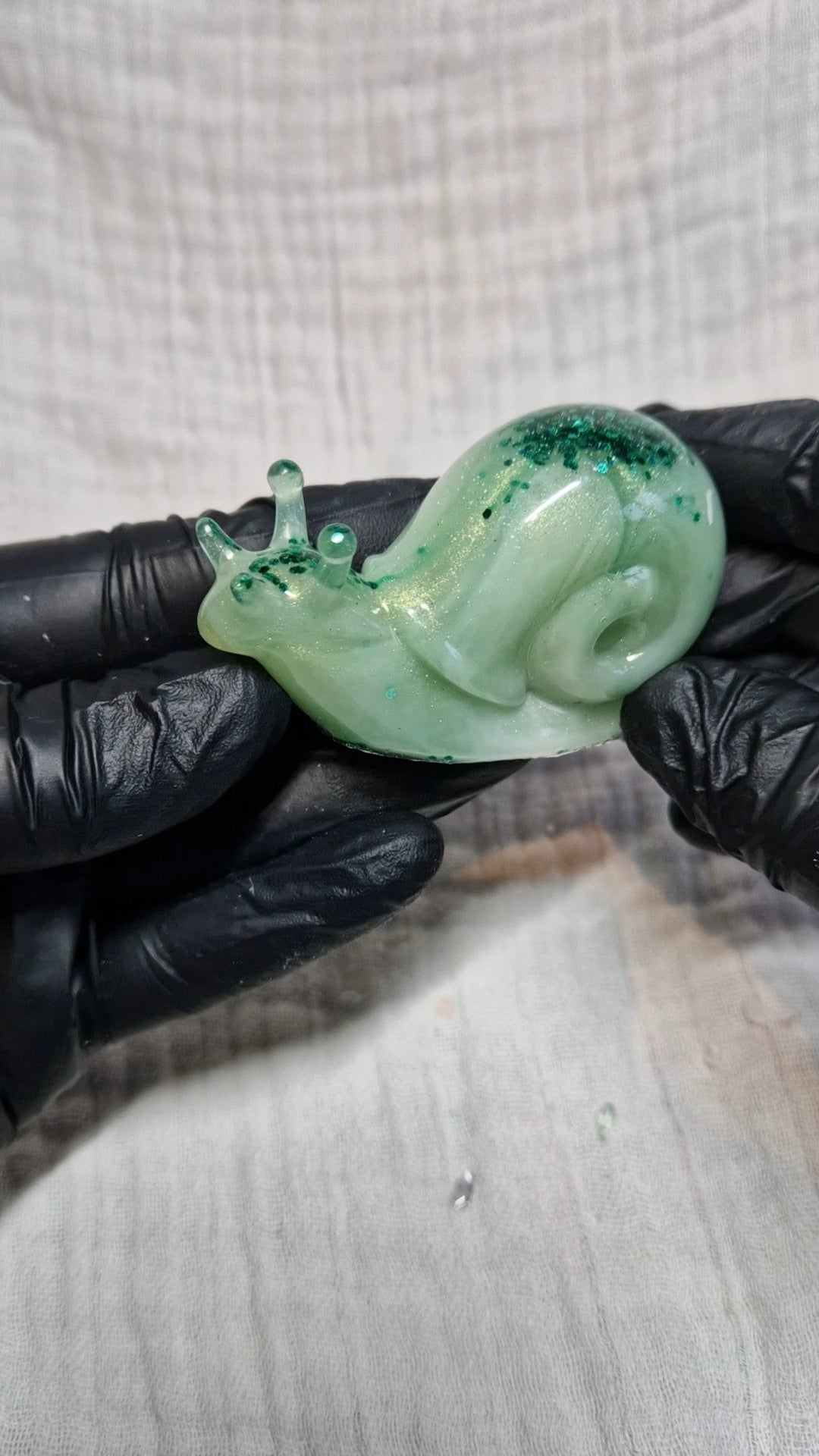 Kleine Schnecki Figur aus Resin