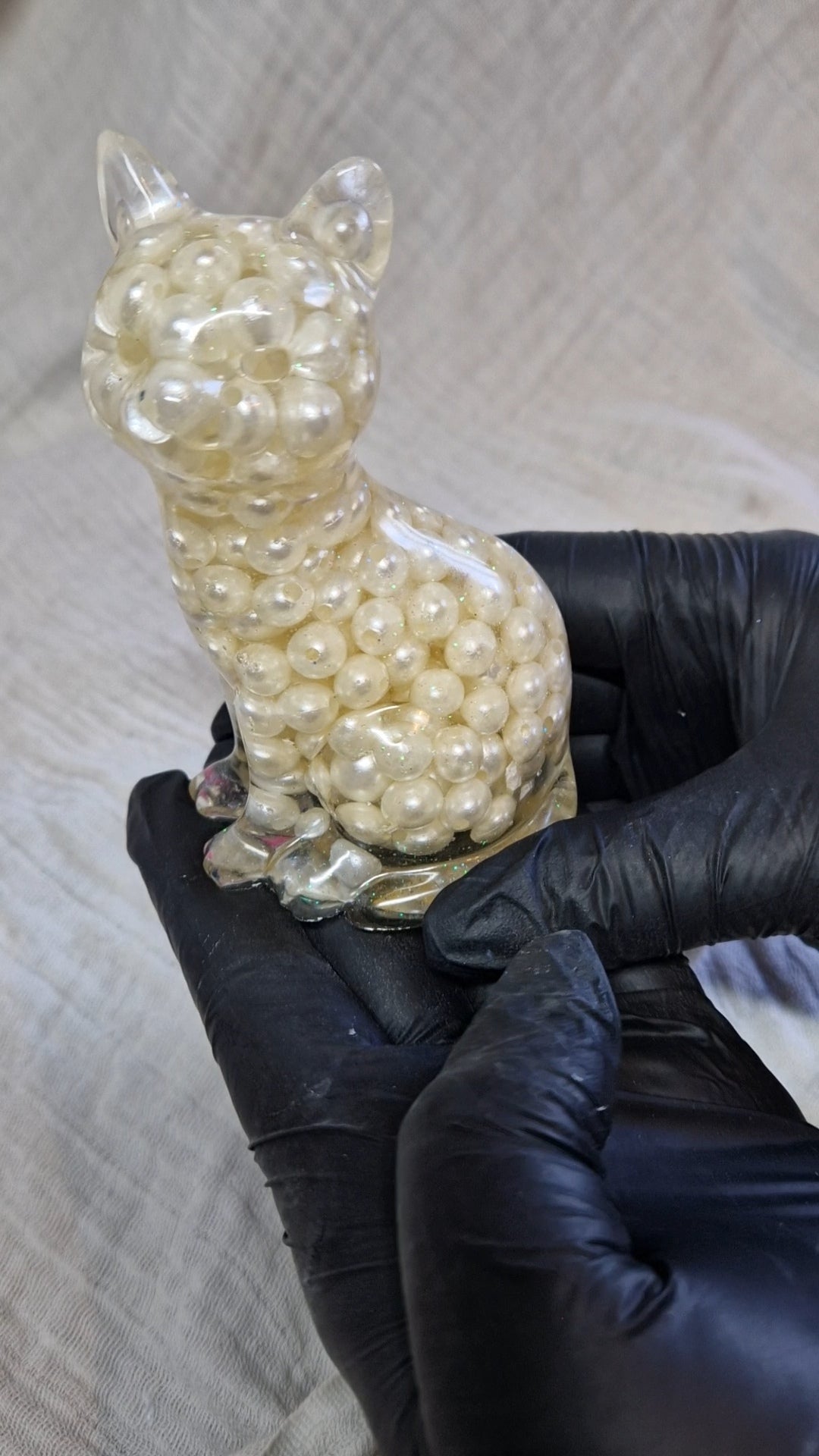 Große Katzen Figur aus Resin