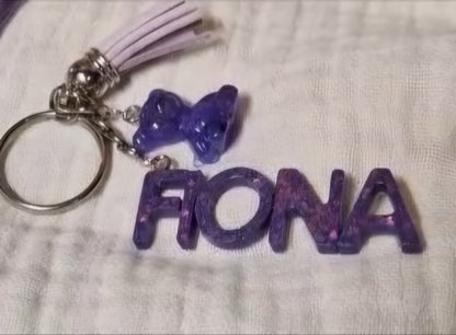 Personalisierte Namens Schlüsselanhänger in deiner Wunschfarbe
