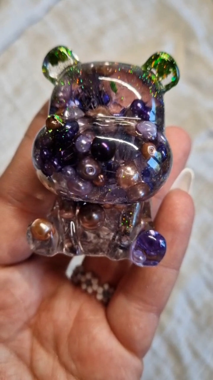 Figur aus Resin "Hippo" in versch. Farben