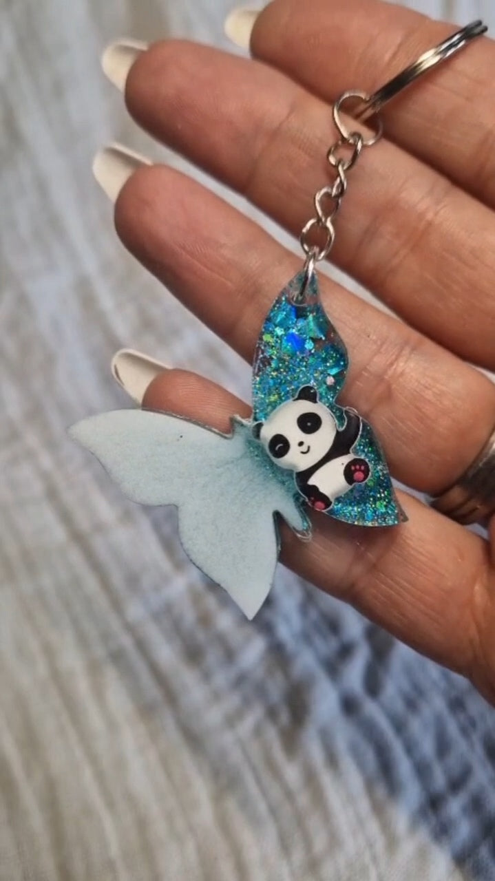 Schlüsselanhänger "Schmetterling" in versch. Varianten aus Resin