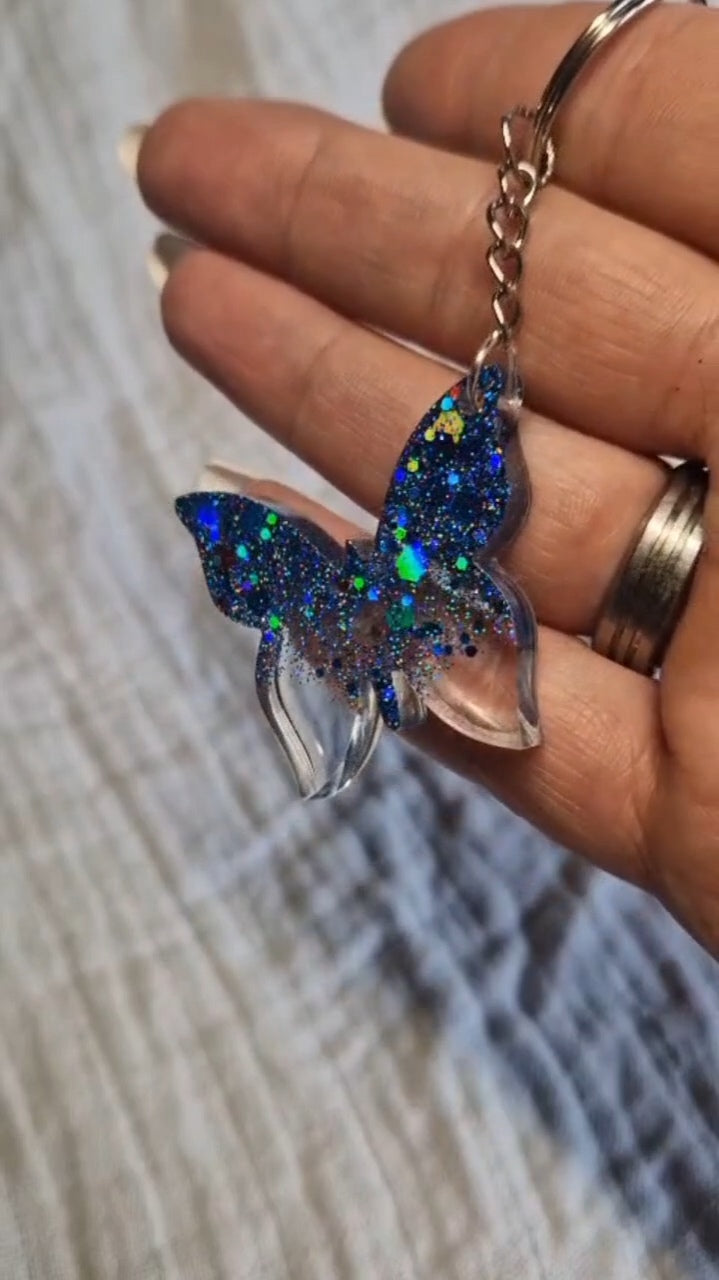 Schlüsselanhänger "Schmetterling" in versch. Varianten aus Resin