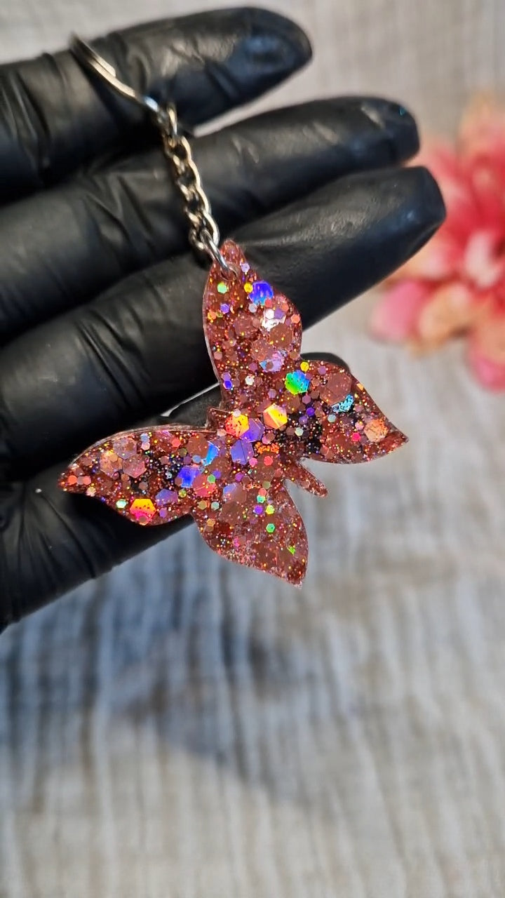 Schlüsselanhänger "Schmetterling" in versch. Varianten aus Resin