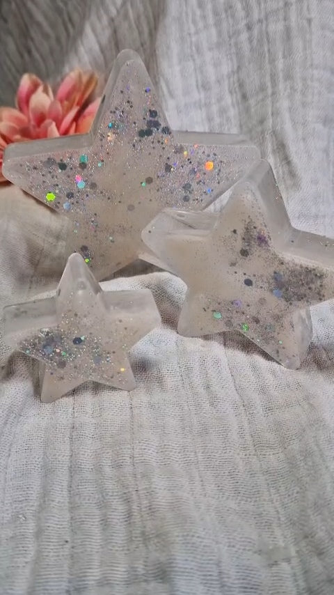 Weihnachts Deko Sternenset aus Resin in versch. Farben