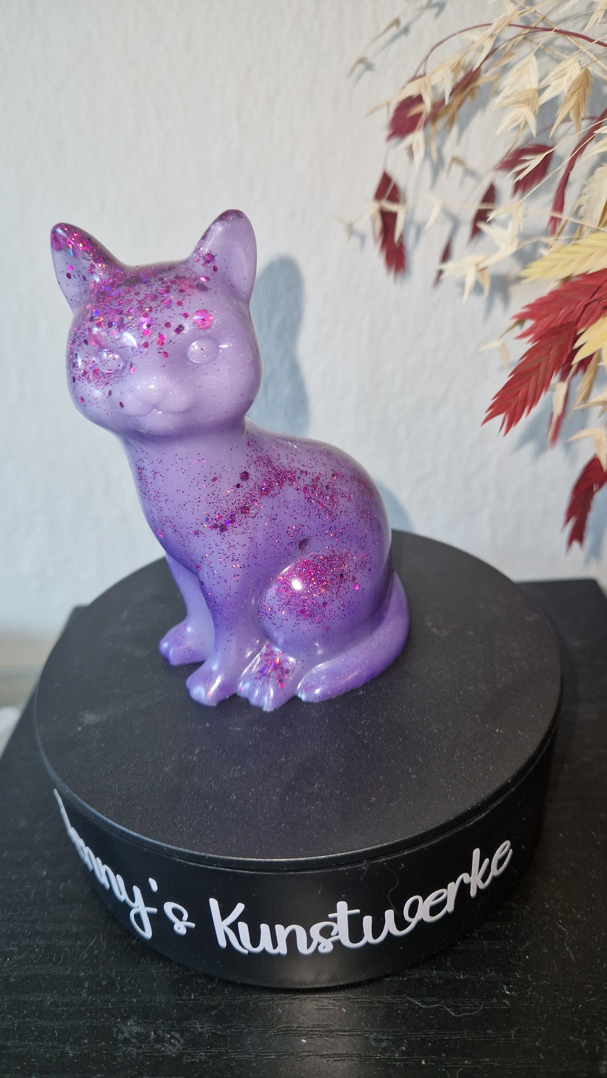 Große Katzen Figur aus Resin